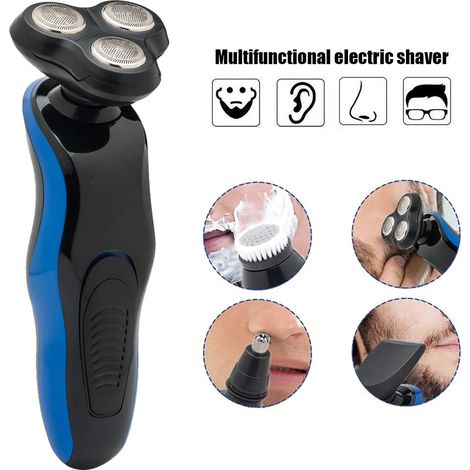 Rasoir électrique homme, tondeuse barbe étanche, sèche et humide, coupe-cheveux rechargeable, kit de rasage complet pour visage et cou, usage quotidien. (1/5)