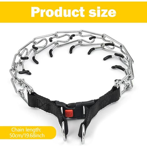 Collare a strozzo per cani (3,5 mm x 50 cm), collare antiabbaio regolabile per cani, collare di addestramento regolabile in nylon per cani di grossa taglia e animali domestici, collare di addestrament (1/4)