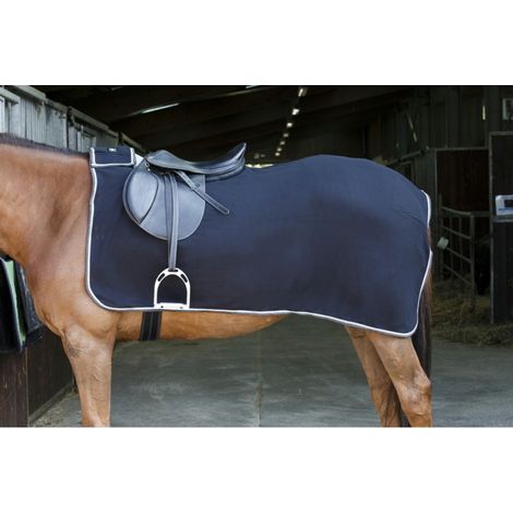 Couvre-reins polaire noir/gris - Taille : 140 cm (1/2)