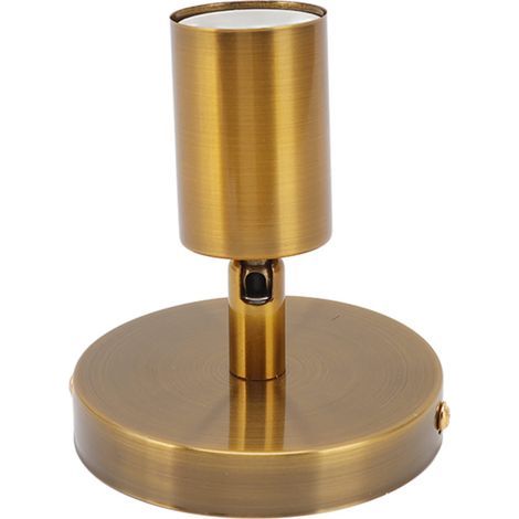 Badezimmer-Waschtischleuchte, E27/E26 Wandlampenfassung, 180 Grad nach oben und unten schwenkbar, verstellbare dekorative Glühbirnenfassung aus Eisen für das Schlafzimmer (Gold) (1/5)