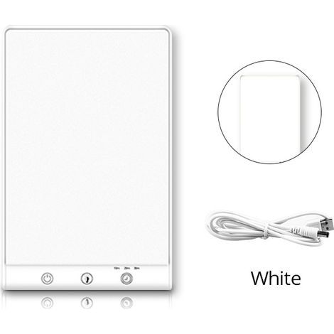 Lampe de luminothérapie, simulation de la lumière du jour, lampe à lumière du jour compacte avec 2 températures de couleur, 3niveaux de luminosité (1/5)