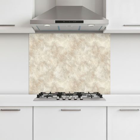 CRÉDENCE CUISINE Beige - Structure en relief - Pierre naturelle 80x60 cm