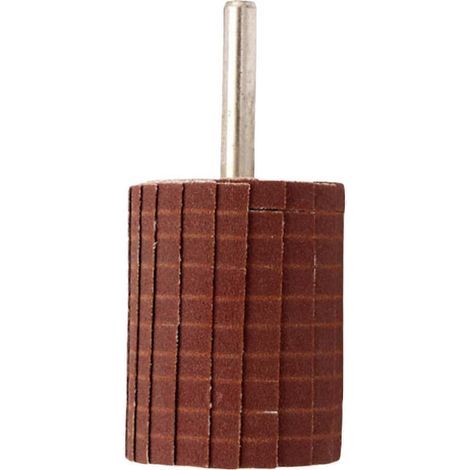 Rouleau de ponçage cylindrique à lamelles. efficace et performant. pour le polissage du bois et du métal. grain 400. axe de 6 mm (1/5)