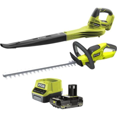 Pack 18V RYOBI Souffleur OBL1820S - Taille-haies OHT1845 - Batterie 2,0Ah et chargeur (1/5)