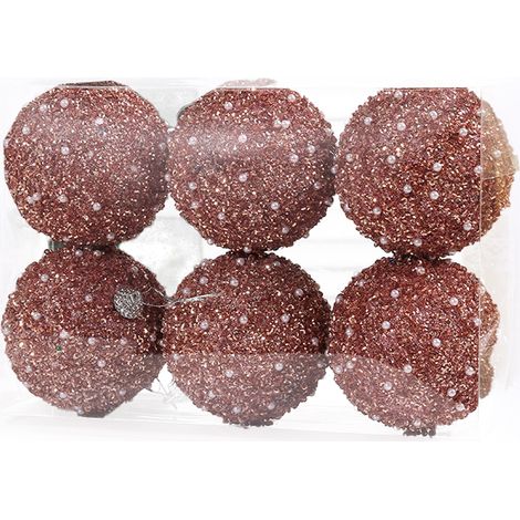 Boule De Décoration De Noël - En Verre Et Métal - Pour Arbre De Noël Porte Guirlande Couronne - Lot De 12 (1/5)