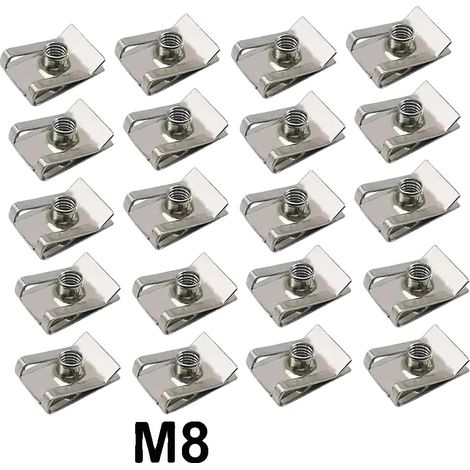 Clips en forma de U, tamaños surtidos, alta resistencia, M8 (20 unidades) (1/2)