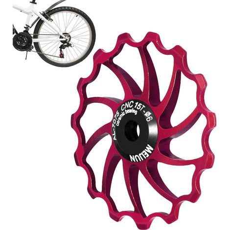 Galet de dérailleur arrière en céramique 14T 15T 16T résistant à l'usure Kit de dérailleur arrière résistant à l'usure pour VTT Pièces de rechange pour dérailleur arrière de vélo