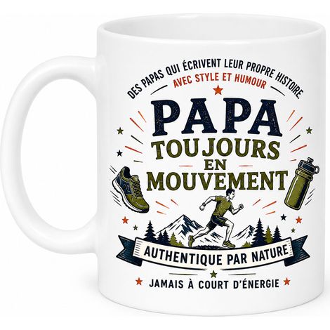 Mug Papa toujours en mouvement en céramique 350 ml (1/2)