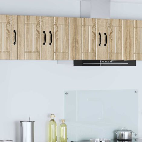 Meuble mural de cuisine en bois d’ingénierie Chêne Sonoma 30 x 31 x 40 cm, 2 étagères - PANGIVO (1/5)