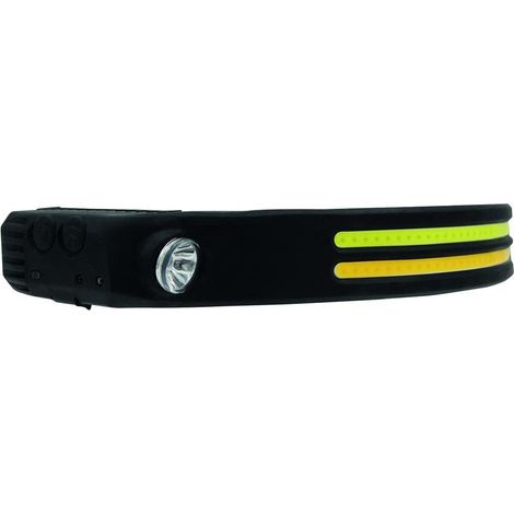Linterna de cabeza LED COB con sensor (6W 1250lm) IPX3 85x30x28mm color negro (1/5)