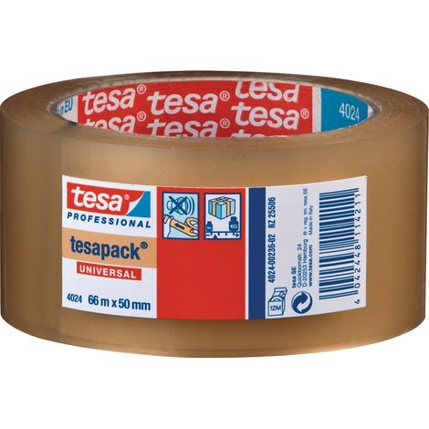 TESA TESAPACK 04024-00236-02 ADHÉSIF D'EMBALLAGE DE CARTONS TRANSPARENT 66 M X 50 MM (1/3)