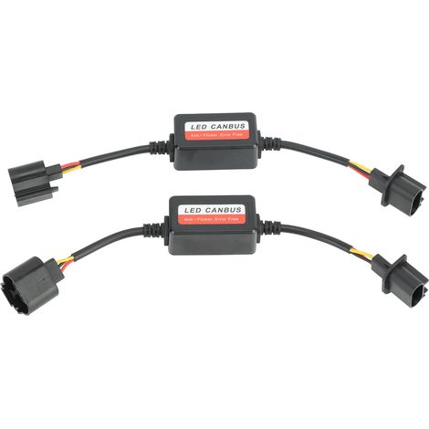 2pcs Résistance LED Canbus pour Feux H13 9008, Décodeur d'Antiparasitage pour Phares et Antibrouillards LED (1/5)
