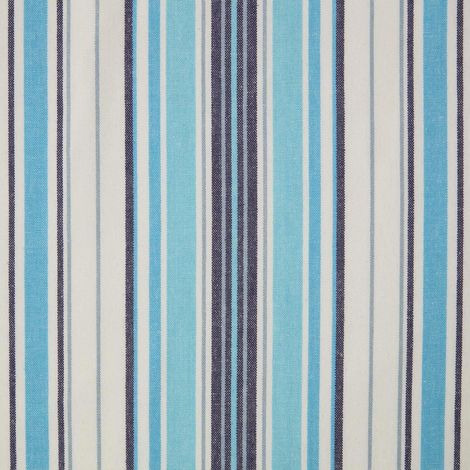 HOMESCAPES Baumwollstoff New England – blau-weiß gestreifte Meterware, 150 cm breit