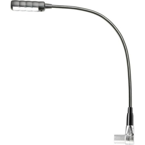 Adam Hall Stands SLED 1 ULTRA XLR 4 A - Lampada a collo di cigno XLR quadripolare ad angolo con 4 COB LED (1/4)