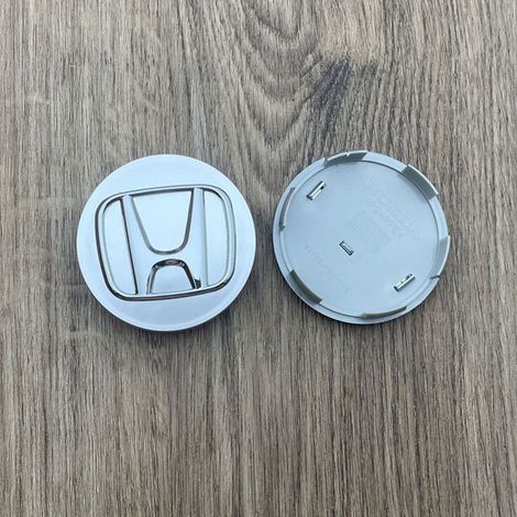 Cache-moyeu de roue 69mm compatible Honda Accord, Odyssey, CRV, Civic, URV, Crosstour, Avancier, Fit, City, Freed – Centre de jante, accessoire roue auto en ABS, kit 4 pièces – Argent