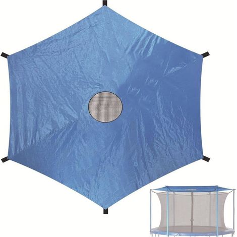Toile de Protection pour Trampoline 8 Pieds à 6 Barres, Pare-soleil et Housse Anti-pluie pour Extérieur (1/5)