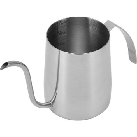 Bouilloire Café Inox 350ml Bec Verseur Épais pour Préparation Thé, Lait et Méthode Pour Over (1/5)