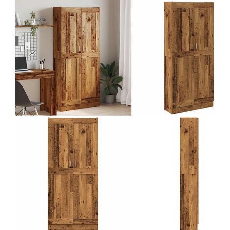 vidaXL Highboard Altholz-Optik 82,5x30,5x185 cm Holzwerkstoff (1/5)