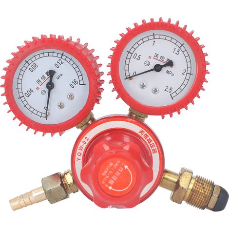 Régulateur de gaz de soudage TIG, manomètre de propane, débitmètre, vanne de débitmètre, double manomètre, connecteur 9 mm (1/5)