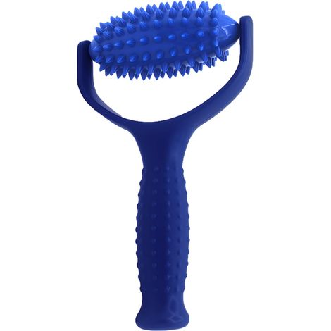 Rouleaux de massage avec poignées, balles de massage texturées pour les fascias, multifonctionnels (bleus)
