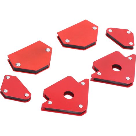 Ensemble de 6 aimants de soudage en forme de flèche, supports d'assemblage et de soudure d'angle pour le travail des métaux (1/5)