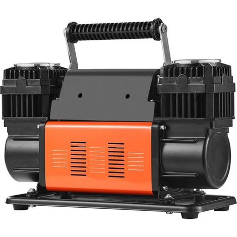 Compresseur d'air portable 12 V - Double cylindre - 300 L/min - 10,3 bar - 3 adaptateurs de buse (1/5)