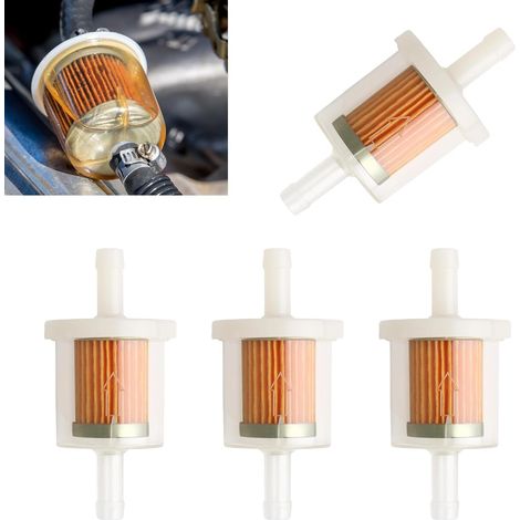 filtri carburante da 8 mm, filtro carburante universale, filtro carburante riutilizzabile, filtrazione ad alta densità, per motociclette, tosaerba, scooter, ciclomotori, auto