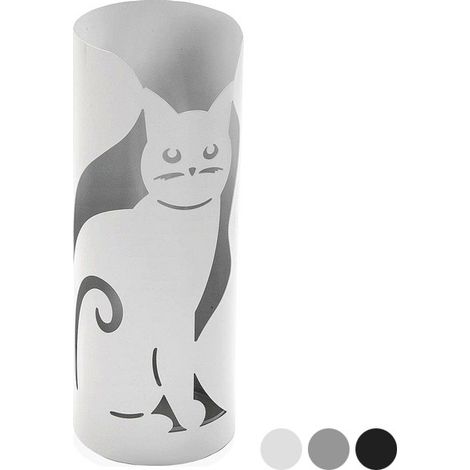 VERSA paragüero metal gato negro , Paragüero metal gato negroMarca VersaParagüero negro redondo metal gatoMedidas 15x15x49 H cmPráctico paragüero redondo de metal n (1/5)