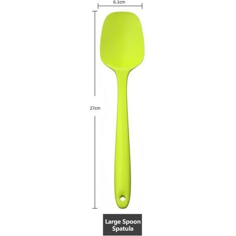 Ensemble d ustensiles de cuisine,Ensemble de spatules en Silicone antiadhésives,crème résistante à la chaleur- L Spoon Spatula G