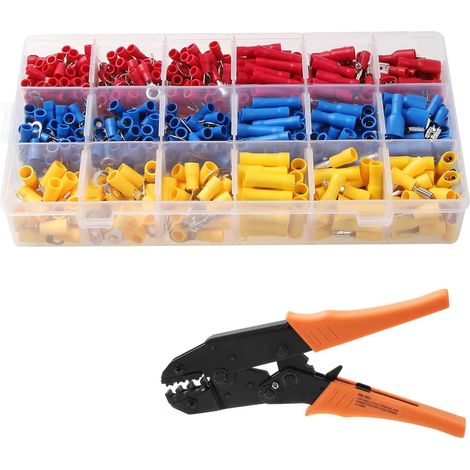 Pince à sertir, 300 pièces pour bornes électriques de 1,5 à 6 mm², pour installation et réparation de véhicules électriques (HS-30J) (1/5)