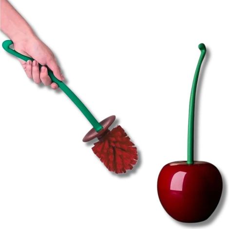 1 Ensemble De Brosse De Toilette Cerise, Brosse De Toilette Créative, Brosses De Toilette Et Supports Brosse Toilettes WC Produits et Accessoires de Nettoyage (1/5)