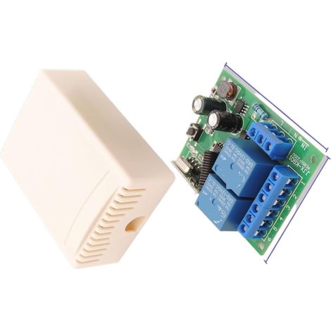 Kit d'ouvre-portes automatiques Récepteur de relais de Module de porte de porte de télécommande universelle de 433 MHz et émetteur de 2 boutons for le contrôle de Garage de lampe pour accessoires de p (1/5)