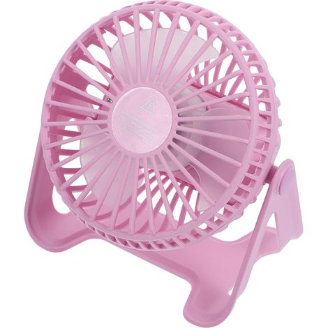 Ventilateur de Bureau sans Fil Rose en Plastique USB Rechargeable (1/5)