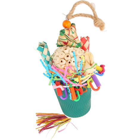 Piège à nourriture en forme de coupe, jouet interactif et coloré pour perroquets, perruches, conures, calopsittes, perruches ondulées et inséparables. (1/5)