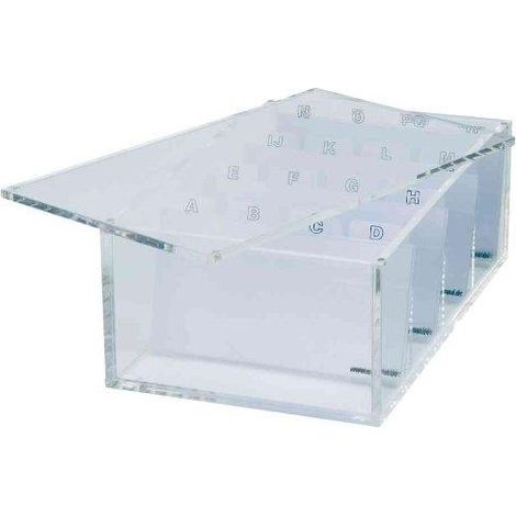 Maul Archivador de tarjetas de visita transparente en acrílico