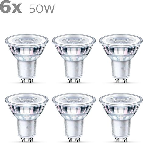 LED Classic, 50W-Äquivalent, GU10, 6er-Pack, Warmweiß (2700 Kelvin), 355 Lumen, Reflektor