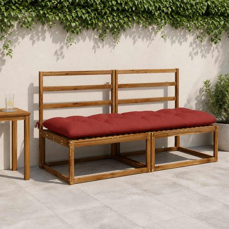 vidaXL Cojín de banco VIANEN 100% Poliéster Rojo 180 x 60 x 12 cm (1/5)