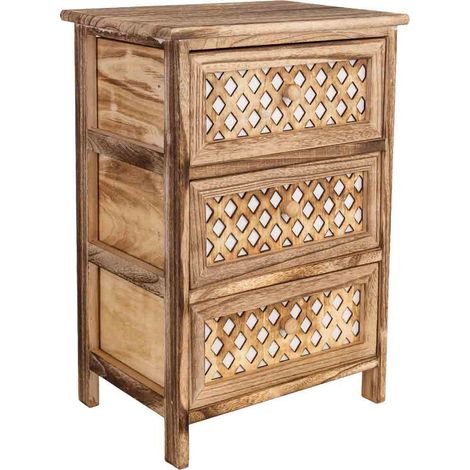 Cajonera de madera marrón 40x29x58h cm (1/5)