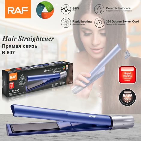 Lisseur à cheveux conforme aux normes européennes avec fonction chauffante - Fer à boucler portable avec écran LCD - Usage domestique - Fer à boucler multifonctionnel pour donner du volume aux cheveux (1/5)