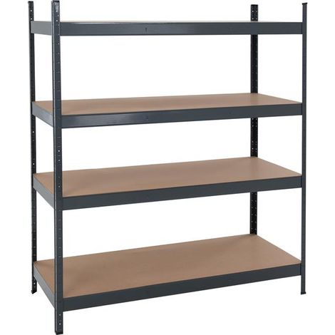 Steckregal Lagerregal Weitspannregal 180x160x60 cm Schwerlastregal verzinkt grau