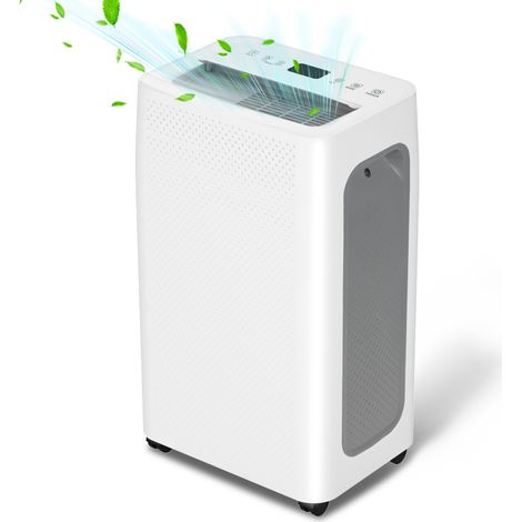 SWANEW Deumidificatore 26L/giorno, deumidificatore elettrico silenzioso con serbatoio da 4500 ml, deumidificazione continua, timer telecomandato, 24 ore, deumidificazione di ambienti fino a 20 m²/30 m (1/5)