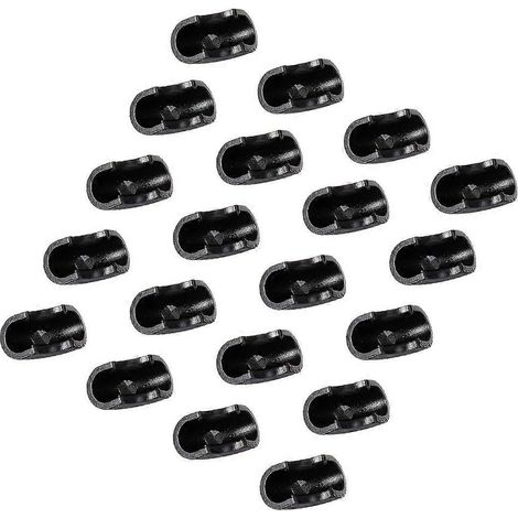 Patins de pieds de table en fer forgé en forme de U, antidérapants, 3 x 1,5 cm, noirs, lot de 20. (1/5)