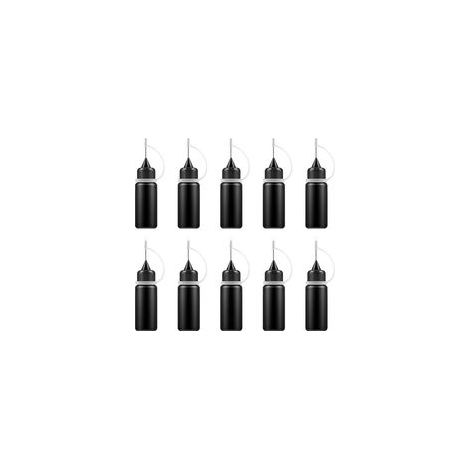 10-ml-Pipettenflasche, leere Klebstoffflasche mit Nadelspitze, Präzisionsflasche, transparente Applikatorflasche aus Kunststoff, Tropfwerkzeug für Klebstoff, Farbe, Tinte, 10 Stück (1/5)