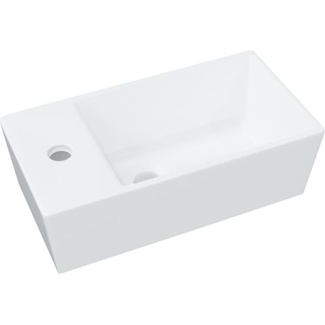 Maison Exclusive - Lavandino Bianco 48x25x15 cm in Ceramica