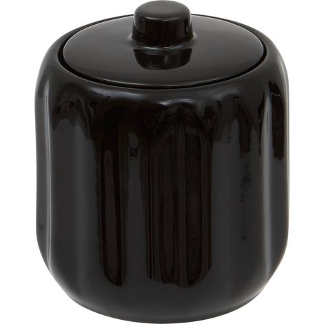 Vaso per cotone colorama in ceramica, diametro 12,5 cm, nero - 5five (1/2)