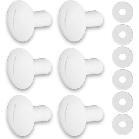 Set di 6 viti per mozzo in plastica del pulitore per piscine Polaris C-55, ricambi 180/280 - Crezuo