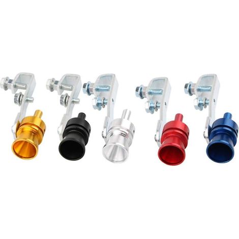 5 pièces Sifflet de bruit turbo pour voiture, silencieux d'échappement en alliage d'aluminium, simulateur de son pour automobile ( ) (1/5)
