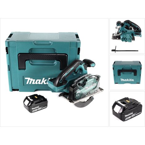 Makita DCS 553 M1J Sierra circular sin cable para metal 18V 150 mm sin escobillas + 1x batería 4,0Ah + Makpac - sin cargador