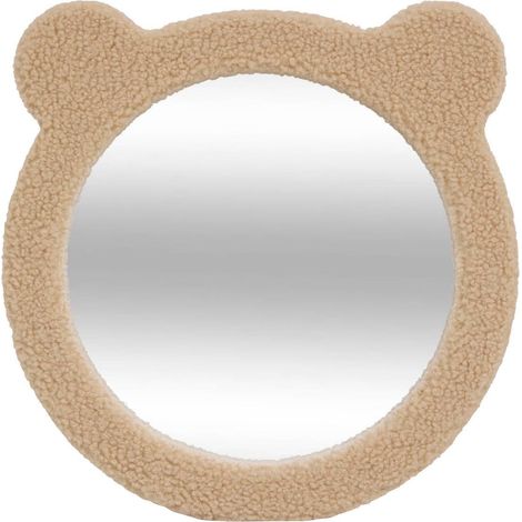 Miroir Mural Bouclette Ourson "Beary" 33cm Marron (1/4)