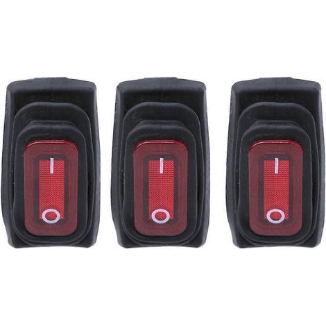 Stück wasserdichte Lichtschalter, 3-polig, Schiffstyp, Ein/Aus, 250 V AC/125 V AC, für LightRed